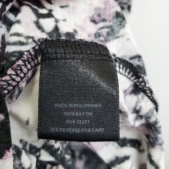 Simply Vera Vera Wang Womens Long Sleeve V-Neck Top Shirt Plus 3X Purple Black - Picture 7 of 10